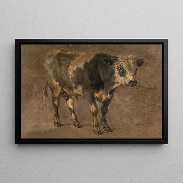 Bull - André Plumot — framed artwork on a wall