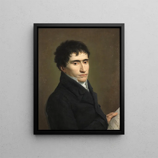 Portrait of a Musician - Andrea Appiani — framed artwork on a wall