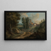 a Shepherd on a wooded path - Andrea Locatelli — framed artwork on a wall