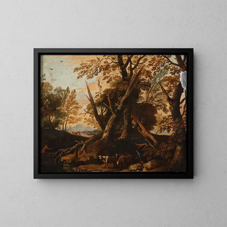 Landscape Painting - Andrea Locatelli — framed artwork on a wall