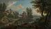 Travelers resting near a lake - Andrea Locatelli — artwork view
