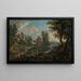 Travelers resting near a lake - Andrea Locatelli — framed artwork on a wall