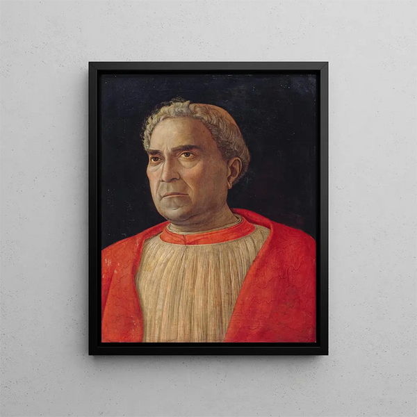 Cardinal Ludovico Scarampi Mezzarota aka Ludovico Trevisano - Andrea Mantegna — framed artwork on a wall