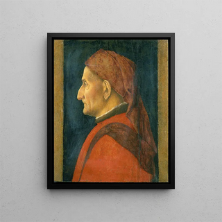 Profile of a Man - Andrea Mantegna — framed artwork on a wall