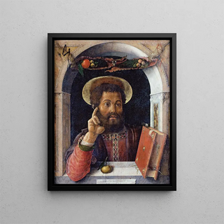 Saint Mark the Evangelist - Andrea Mantegna — framed artwork on a wall