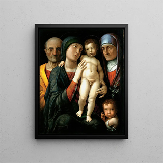 La Sainte Famille - Andrea Mantegna — framed artwork on a wall