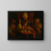 Saint Augustine enthroned with Saint Anthony the Abbot and another saint - Andrea Previtali — framed artwork on a wall