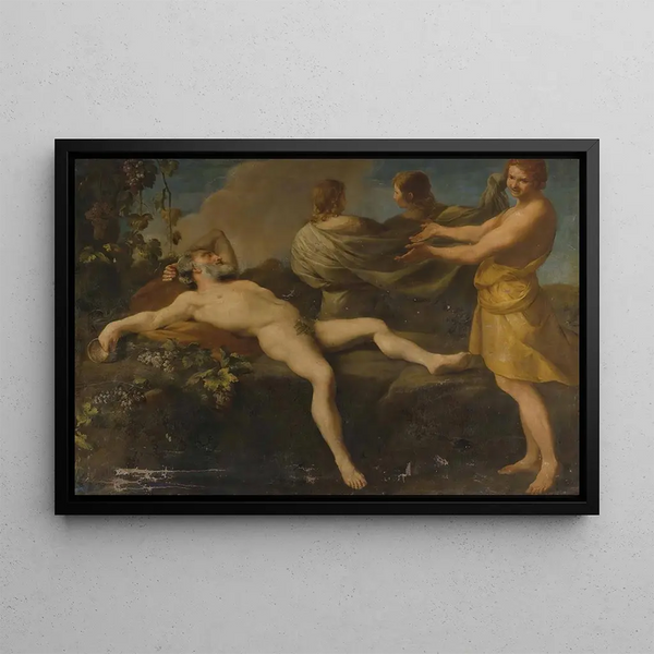 L'ivresse de Noé - Andrea Sacchi — framed artwork on a wall
