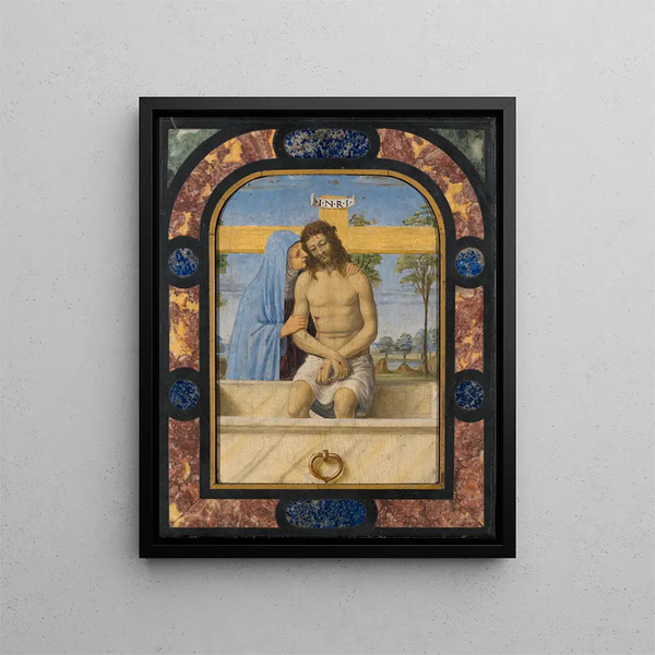 The Entombment - Andrea Solario — framed artwork on a wall