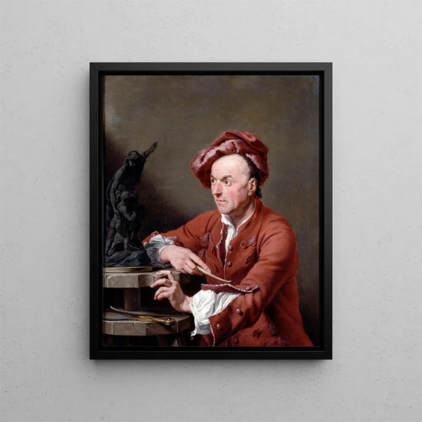 Louis François Roubiliac - Andrea Soldi — framed artwork on a wall