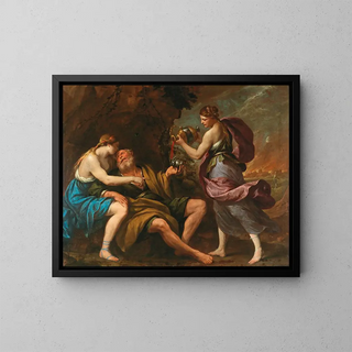 Lot et ses filles - Andrea Vaccaro — framed artwork on a wall
