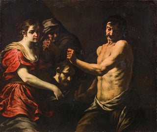 Salomé receiving the head of Saint John the Baptist - Andrea Vaccaro — artwork view