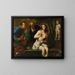 Susanne et les vieillards - Andrea Vaccaro — framed artwork on a wall