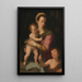 Virgin and Child with Saint John - Andrea del Brescianino — framed artwork on a wall