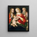 The Virgin and Child with Saints John the Baptist and Jerome - Andrea del Brescianino — framed artwork on a wall