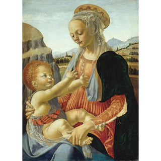the Virgin and Child sitting - Andrea del Verrocchio — artwork view