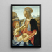 the Virgin and Child sitting - Andrea del Verrocchio — framed artwork on a wall