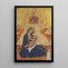 Reproduction of the painting of the Humility Madonna, Christ blessing, two angels, and a donor front - Andrea di Bartolo