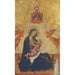 Reproduction of the painting of the Humility Madonna, Christ blessing, two angels, and a donor front - Andrea di Bartolo