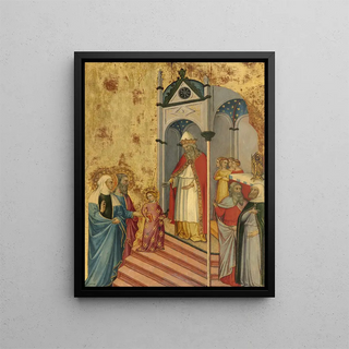 La Présentation de la Vierge au Temple - Andrea di Bartolo — framed artwork on a wall