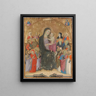 the Virgin and Child with saints - Andrea di Bartolo — framed artwork on a wall