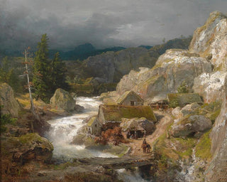 Mill by the Stream - Andreas Achenbach — artwork view