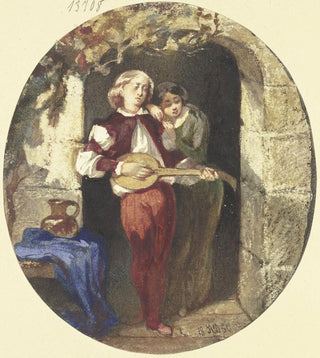 Les amoureux devant la porte d'entrée - Andreas Deckelmann — artwork view