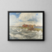 Mouth of the Meuse at Willemstadt facing Dordrecht - Andreas Dirks — framed artwork on a wall