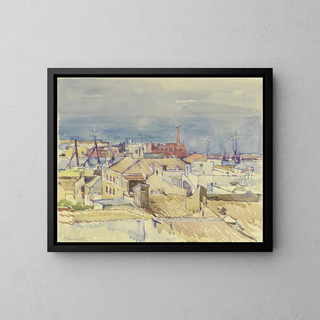 Les docks - Andreas Egersdoerfer — framed artwork on a wall