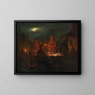 The Night Market - Andreas Franciscus Vermeulen — framed artwork on a wall