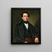 Portrait of a gentleman - Andreas Hall — framed artwork on a wall