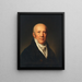 Portrait of the Conference Council President, Michael Lange - Andreas Herman Hunus — framed artwork on a wall