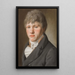 Portrait painting - Andreas Joseph Chandelle — framed artwork on a wall