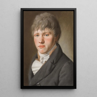 Portrait painting - Andreas Joseph Chandelle — framed artwork on a wall