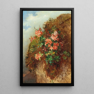 Reproduction of the painting Rose alpine on a mountain slope - Andreas Lach