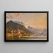 View of Lake Traunsee with Traunstein and the Sleeping Greek Mountain in the background - Andreas Passy — framed artwork on a wall