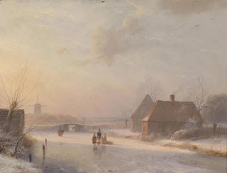 Winter Landscape Painting from Holland - Andreas Schelfhout — artwork view