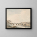Landscape Painting with Skaters - Andreas Schelfhout — framed artwork on a wall