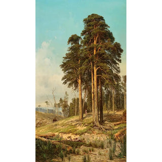 Reproduction of the painting of a Summer Day near Saint Petersburg - Andrei Nikolaevich Shilder