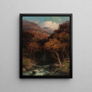 Stream Bed Forest - Andrew Melrose — framed artwork on a wall