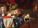 a lobster, fruits, and a vase of flowers - Andries Benedetti — artwork view