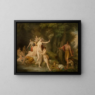 Diane et Actéon - Andries Cornelis Lens — framed artwork on a wall