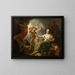 Hercules protecting the Muse of the Arts against Envy and Ignorance - Andries Cornelis Lens — framed artwork on a wall