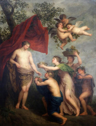 fering to Bacchus - Andries Cornelis Lens — artwork view