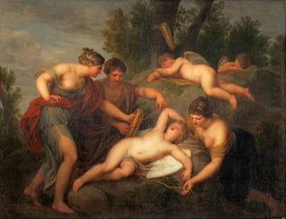 The disarmament of Cupid - Andries Cornelis Lens — artwork view