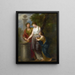Young women in front of a sacrificial altar - Andries Cornelis Lens — framed artwork on a wall