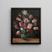 Vase with tulips - Andries Daniels — framed artwork on a wall