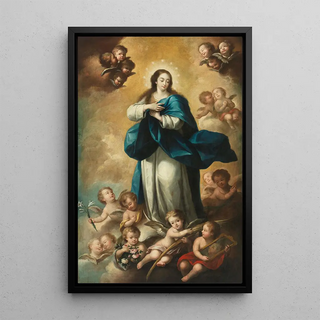 L'Assumption of the Virgin - Andrés de Rubira — framed artwork on a wall