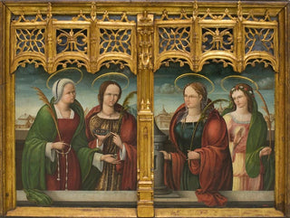 Saint Apolline, Saint Lucia, and Saint Barbara with another martyr saint - Andrés de Melgar — artwork view