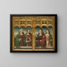 Saint Apolline, Saint Lucia, and Saint Barbara with another martyr saint - Andrés de Melgar — framed artwork on a wall